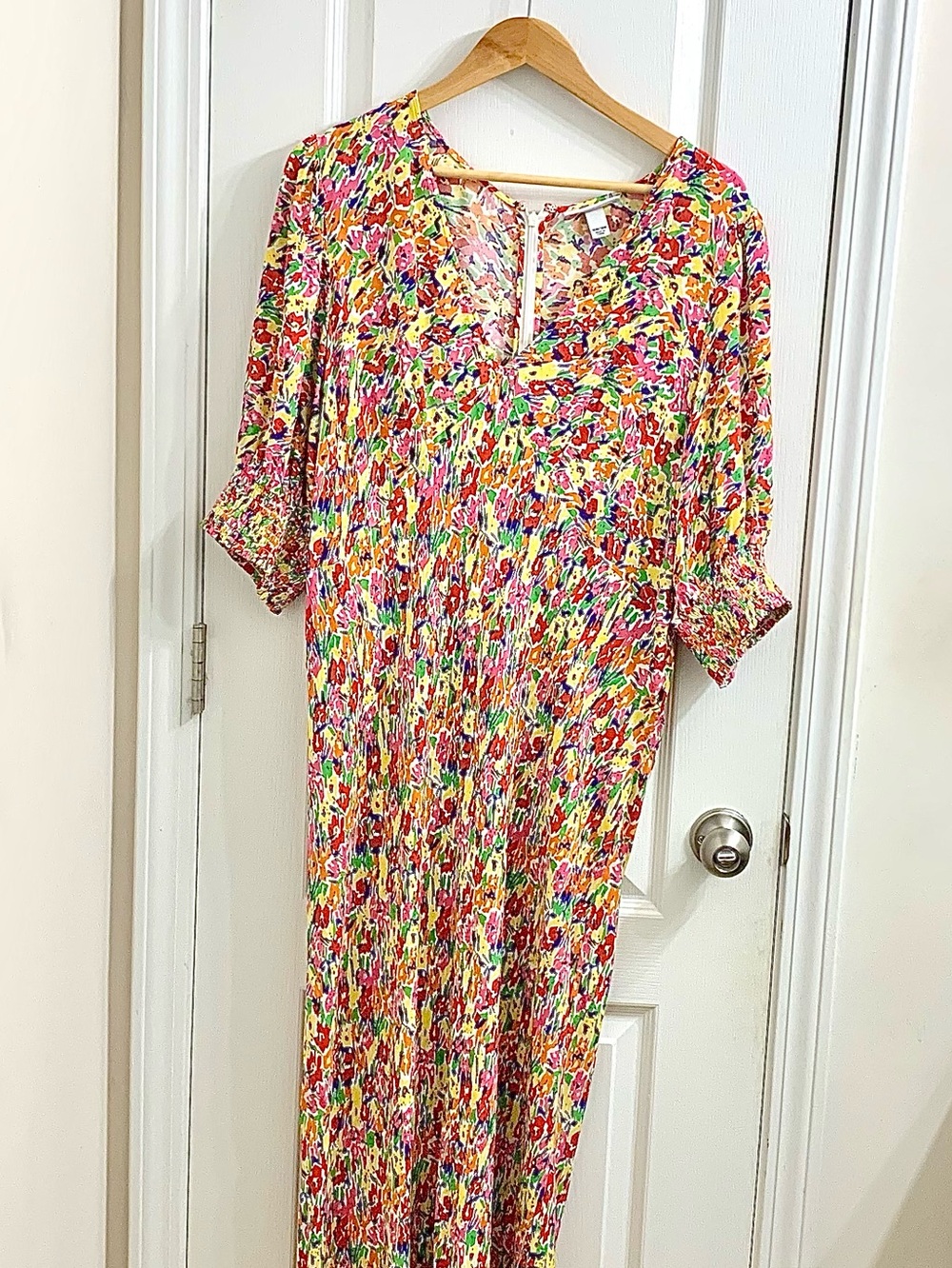 RIXO for Target Floral Puff Sleeve V-Neck Dress